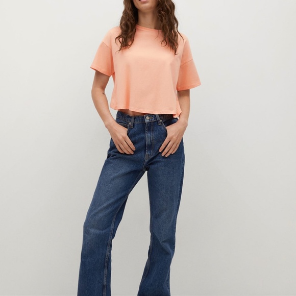 MANGO BUNDLE - Cropped cotton & Essential cotton-blend T-shirts - NWT (XL) - Picture 14 of 16